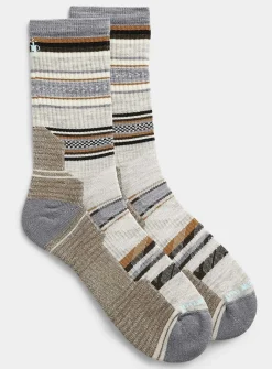 Burnished stripe hiking sock