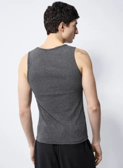 Bustier insert ribbed tank