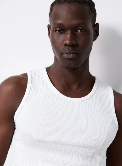 Bustier insert ribbed tank