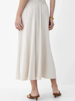 Buttoned midi skirt