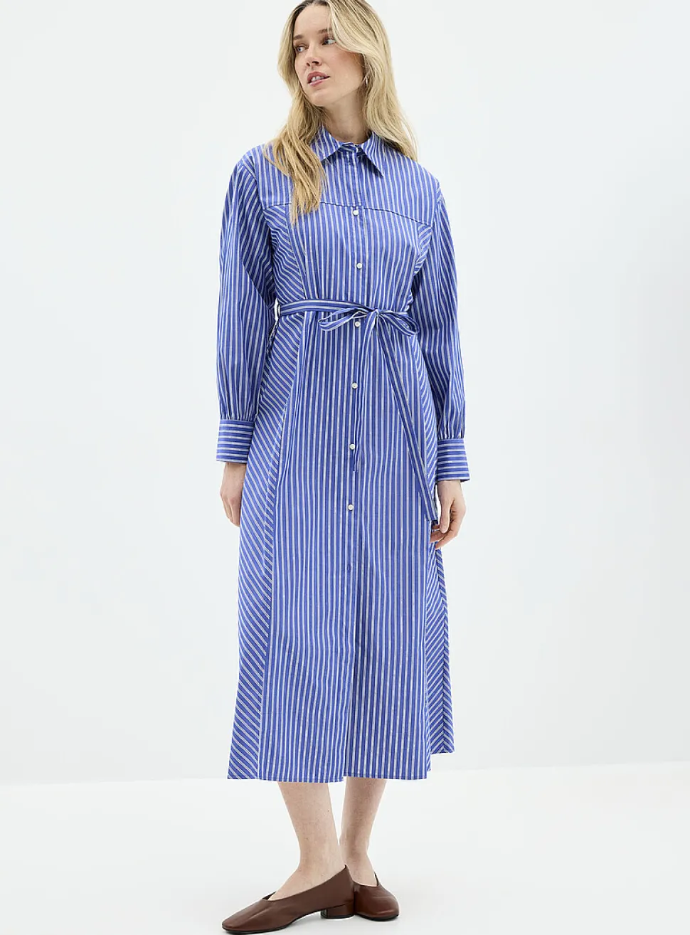 Calken striped chambray shirtdress