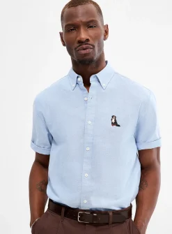Canine embroidery Oxford shirt