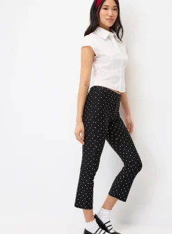 Cap-sleeve fitted shirt