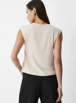 Cap-sleeve ultra-flowy T-shirt