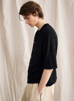 Cashmere-blend short-sleeve cardigan