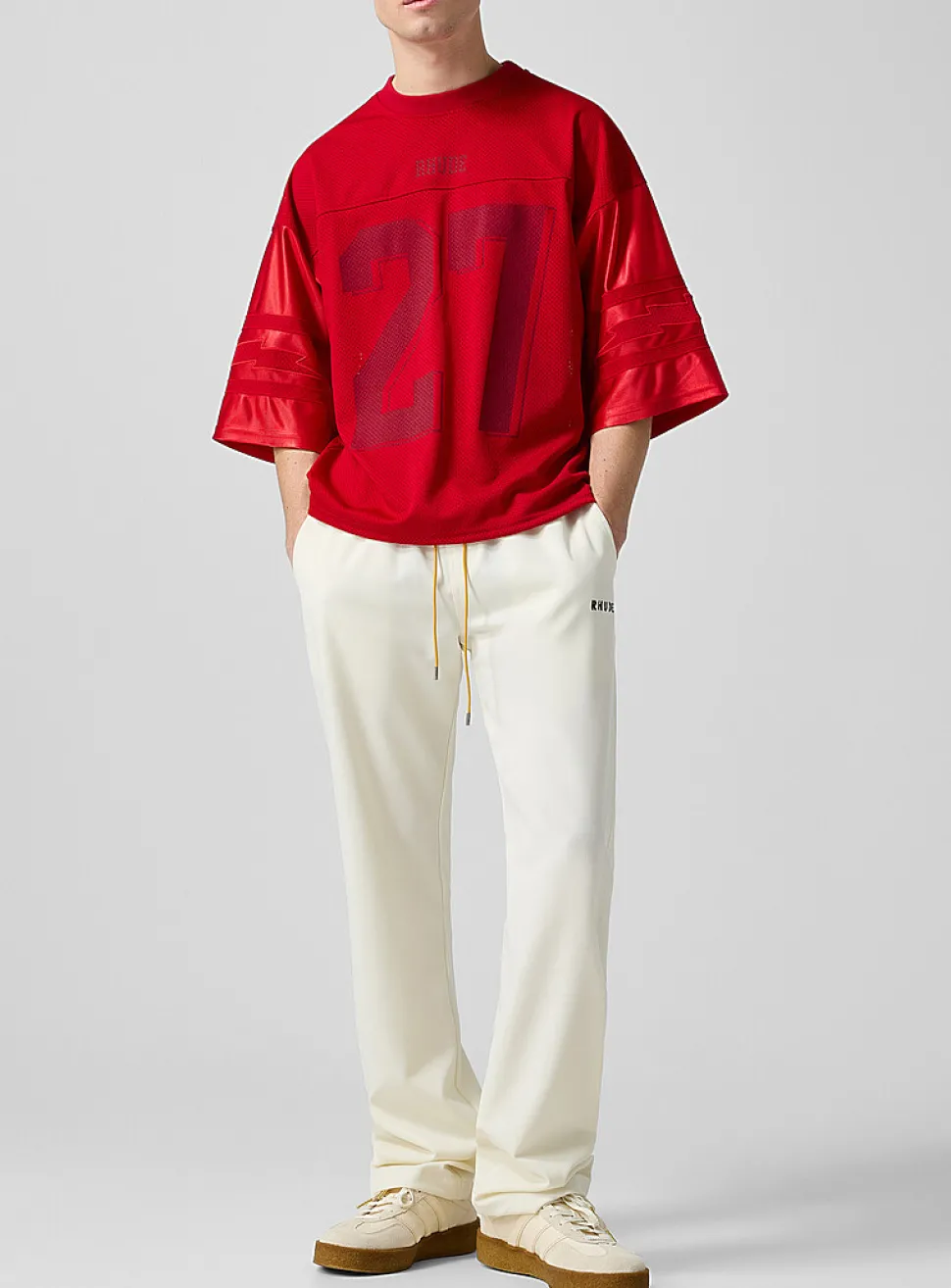 Century accent cords ponte track pant
