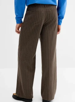 Chalk-stripe wide pant