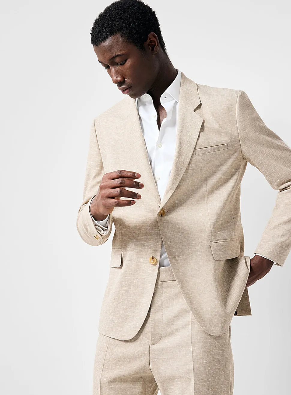 Chambray sand suit