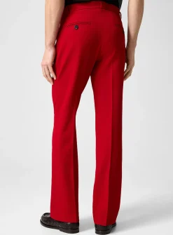 Cherry red flared pant