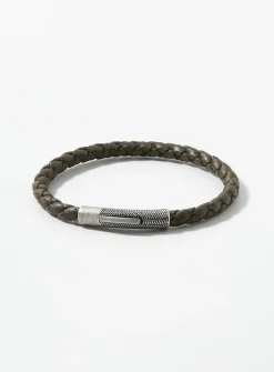 Chevron braided leather bracelet