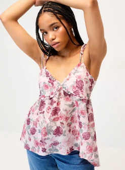Chiffon babydoll cami