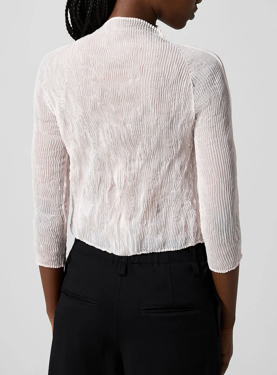 Chiffon Twist long-sleeve top
