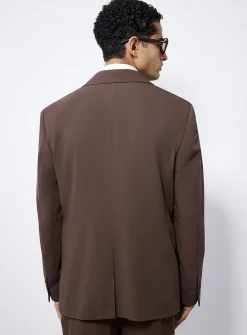 Chocolate-brown soft jacket