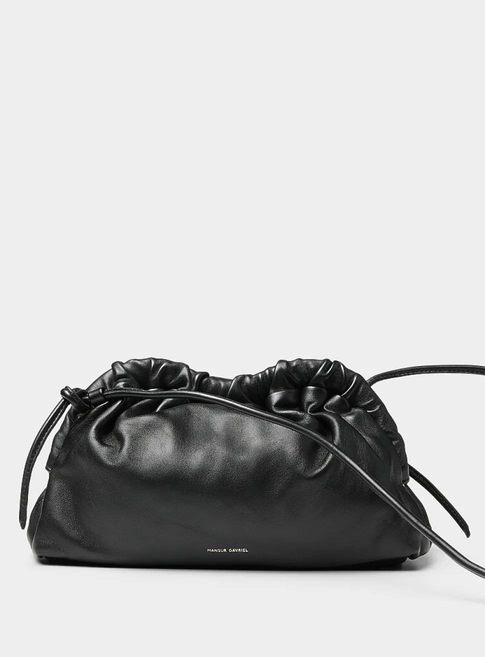Cloud black leather mini bag