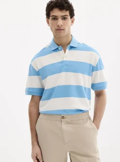 Club-stripe piqué polo