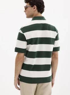 Club-stripe piqué polo
