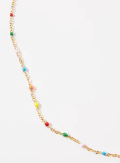 Coloured beaded chain