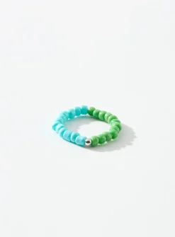 Colourful bead toe ring