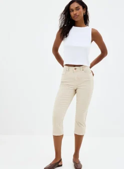 Colourful denim capri pant