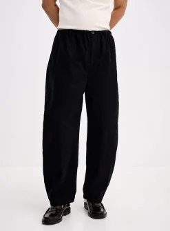 Colourful elastic-waist canvas pant