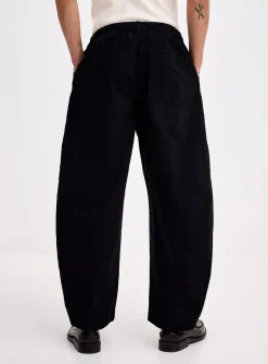 Colourful elastic-waist canvas pant