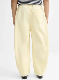Colourful elastic-waist canvas pant