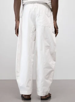 Colourful elastic-waist canvas pant