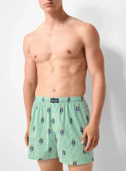 Colourful pattern poplin boxer
