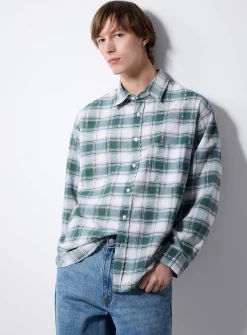Colourful woven stitch check shirt