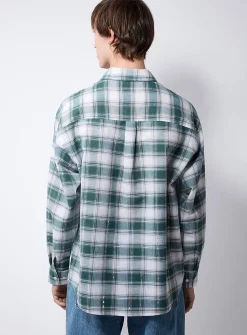 Colourful woven stitch check shirt