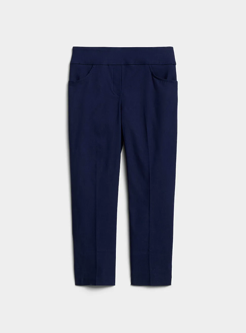 Comfort-waist bengaline capri pant