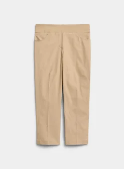 Comfort-waist bengaline capri pant