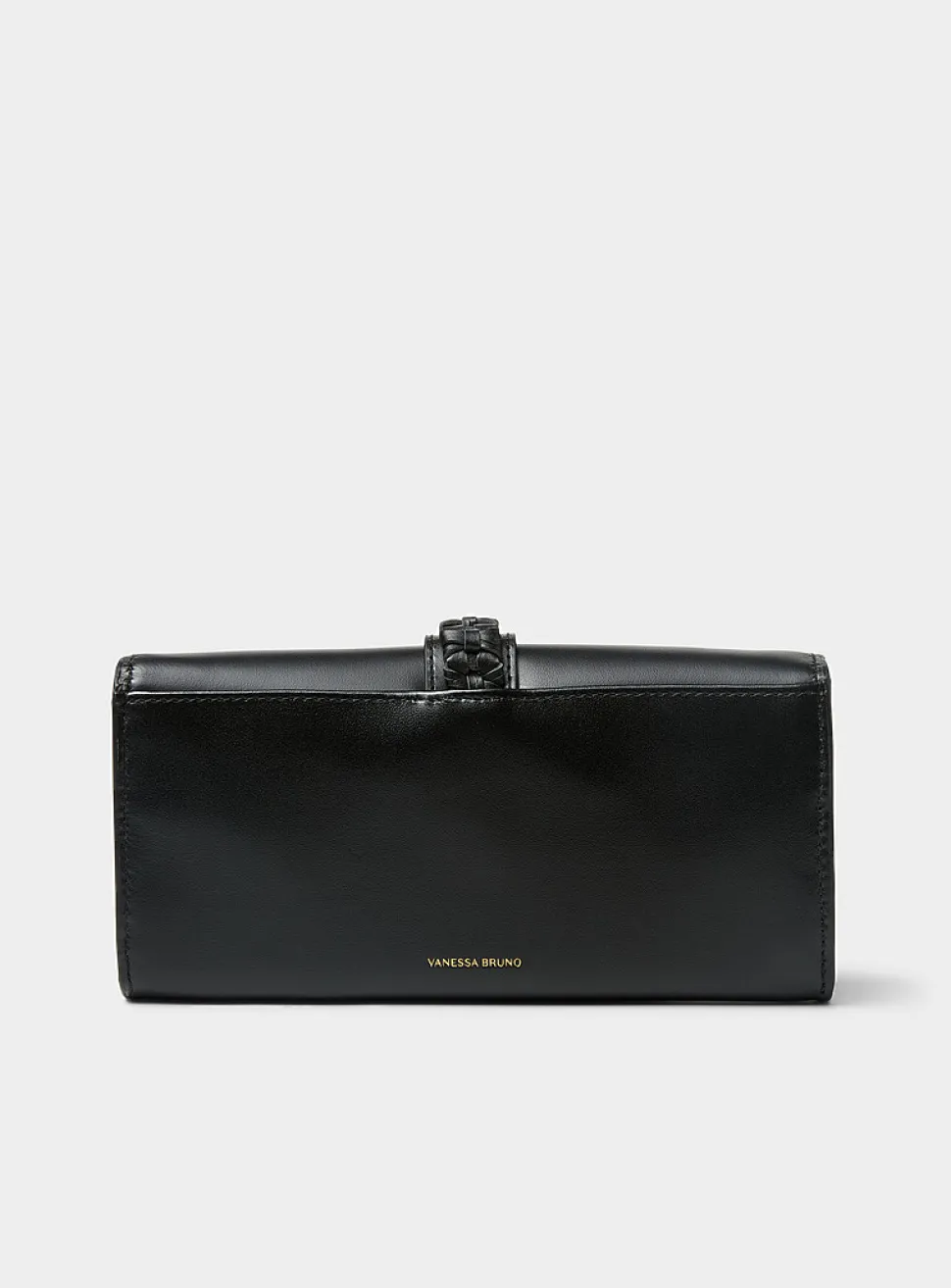 Compagnon braided strap bifold leather wallet