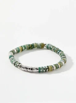 Constellation moss agate bracelet