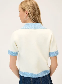 Contrasting-trim cardigan