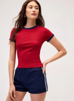 Contrasting trim T-shirt