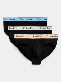 Contrast-waist stretch briefs