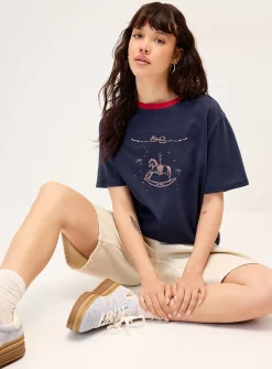 Coquettish horse oversized T-shirt