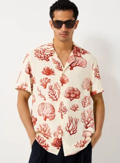 Coral camp shirt