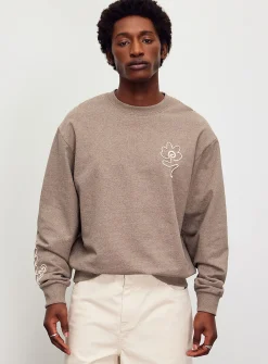 Cord embroidery sweatshirt