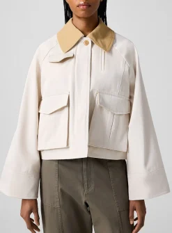100% cotton cropped Gaby coat