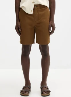Cotton-linen Bermudas