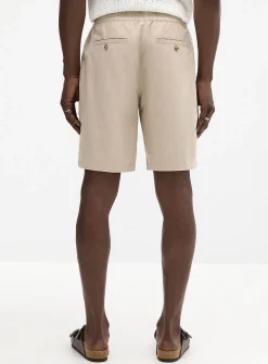 Cotton-linen Bermudas