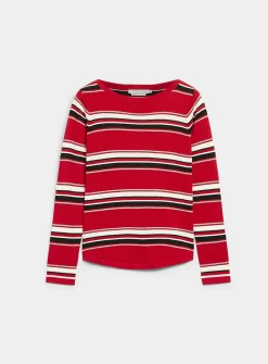 100% cotton striped sweater