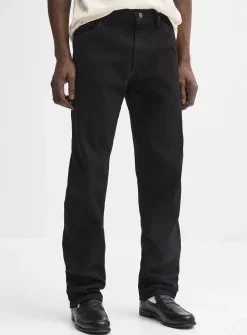 Cowboy-cut black jean