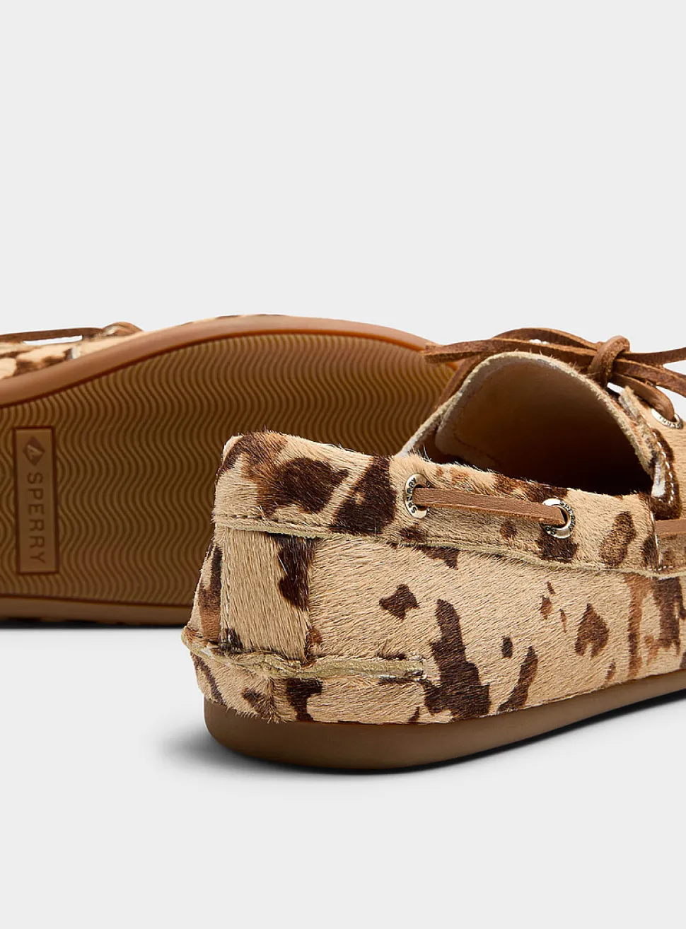 Cow slim boat shoe
