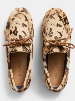Cow slim boat shoe