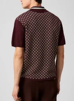 Cravate mosaic jacquard polo shirt