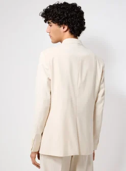 Cream double-breasted blazer