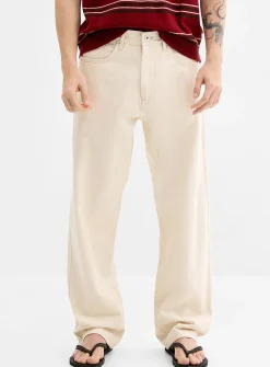 Cream 5-pocket jean